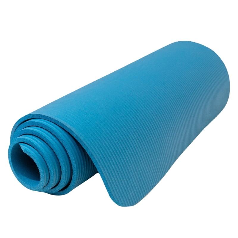 Large 200cm Custom Logo Print Soft Foam NBR PU Leather Natural Rubber Matt Yoga Mat with Carrying Strap