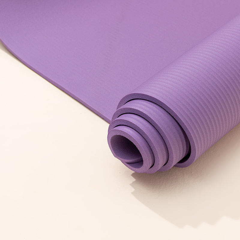 Large 200cm Custom Logo Print Soft Foam NBR PU Leather Natural Rubber Matt Yoga Mat with Carrying Strap