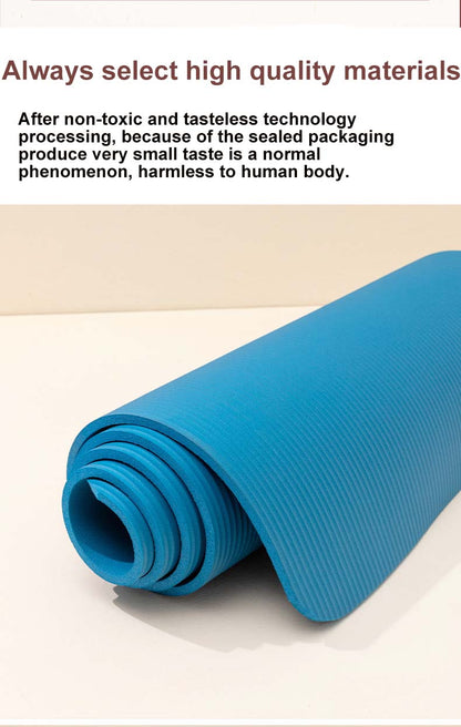 Large 200cm Custom Logo Print Soft Foam NBR PU Leather Natural Rubber Matt Yoga Mat with Carrying Strap