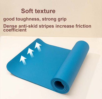 Large 200cm Custom Logo Print Soft Foam NBR PU Leather Natural Rubber Matt Yoga Mat with Carrying Strap