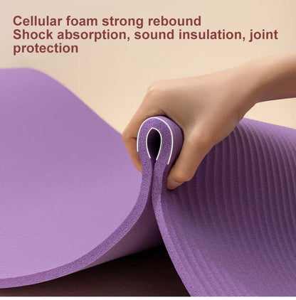 Large 200cm Custom Logo Print Soft Foam NBR PU Leather Natural Rubber Matt Yoga Mat with Carrying Strap