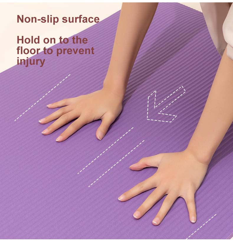 Large 200cm Custom Logo Print Soft Foam NBR PU Leather Natural Rubber Matt Yoga Mat with Carrying Strap
